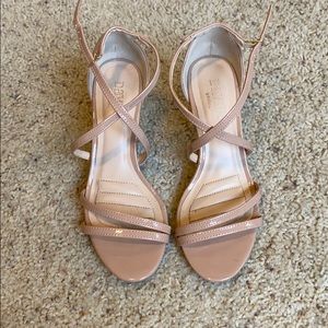 tan patton leather strappy heels